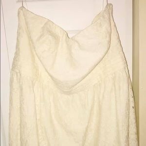 Plus size strapless dress